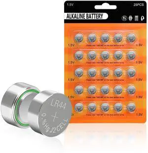 kunying AG13 LR44 Batteries 25-Pack, 1.5V A76 357 L1154F SR44 | 1.5V alkaline button cell, leak-proof, mercury-free, long shelf life, ideal for toys, calculators, laser pointers kunying AG13 LR44 Batteries 25-Pack, 1.5V A76 357 L1154F SR44 | 1.5V alkaline button cell, leak-proof, mercury-free, long shelf life, ideal for toys, calculators, laser pointers