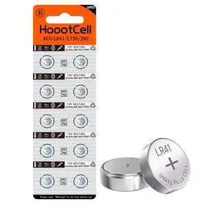 HoootCell LR41 Battery AG3 Button Cell Battery L736f Batteries 392 384 192 SR41 A63 736 G3 1.5V Alkaline Coin Cell for Watch (10 Pack) HoootCell LR41 Battery AG3 Button Cell Battery L736f Batteries 392 384 192 SR41 A63 736 G3 1.5V Alkaline Coin Cell for Watch (10 Pack)