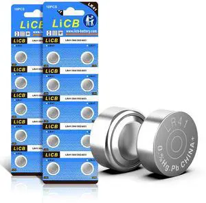 LiCB 20 Pack LR41 AG3 392 384 192 Battery 1.5V Button Coin Cell Batteries LiCB 20 Pack LR41 AG3 392 384 192 Battery 1.5V Button Coin Cell Batteries