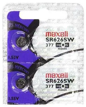 2 x MAXELL SR626SW 377 1.55v Silver Oxide Button Cell Watch Battery - Official Genuine Maxell 2 x MAXELL SR626SW 377 1.55v Silver Oxide Button Cell Watch Battery - Official Genuine Maxell