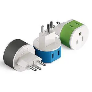 OREI Switzerland Power Plug Adapter with 2 USA Inputs - Travel 3 Pack - Type J (US-11A) Safe Grounded Use with Cell Phones, Laptop, Camera Chargers, CPAP, and More OREI Switzerland Power Plug Adapter with 2 USA Inputs - Travel 3 Pack - Type J (US-11A) Safe Grounded Use with Cell Phones, Laptop, Camera Chargers, CPAP, and More