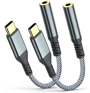USB C to 3.5mm Audio Headphone Adapte (2 Pack) | USB C To Headphone Jack Adapter For iphone 17 Pro Max/17 Pro, 16/15 Pro Max, 16/15 Pro, Galaxy S24/S23/S22 Ultra USB C to 3.5mm Audio Headphone Adapte (2 Pack) | USB C To Headphone Jack Adapter For iphone 17 Pro Max/17 Pro, 16/15 Pro Max, 16/15 Pro, Galaxy S24/S23/S22 Ultra
