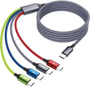 USBC to USBC Cable, 4 in 1 USB C Multi Charging Cable for Multiple Devices | 4 in 1 Charging Cable with 4 Type C Ports, Charger Cable for Multiple Devices,Ideal for Travel, Cruises and Daily Use USBC to USBC Cable, 4 in 1 USB C Multi Charging Cable for Multiple Devices | 4 in 1 Charging Cable with 4 Type C Ports, Charger Cable for Multiple Devices,Ideal for Travel, Cruises and Daily Use