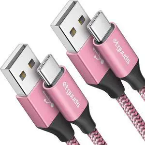 etguuds Long USB A to USB C Cable 10ft, 2-Pack Fast Charging Type C Charger | for iPhone 17 16 15 Pro Max Plus Air 16e, Samsung Galaxy S26 S25 S24 S23 S22 S21 S20 S10 A17 A16 A15 A26 A36 A56, Pink etguuds Long USB A to USB C Cable 10ft, 2-Pack Fast Charging Type C Charger | for iPhone 17 16 15 Pro Max Plus Air 16e, Samsung Galaxy S26 S25 S24 S23 S22 S21 S20 S10 A17 A16 A15 A26 A36 A56, Pink