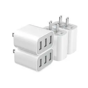 USB Charger Block, Wall Plug in Charging Blocks, Fast Charging Multiport Wall Chargers Power Adapter for Charger for Mobile Phone 16/15/14/13/12/11/10 Pro and More4 Pack (White) USB Charger Block, Wall Plug in Charging Blocks, Fast Charging Multiport Wall Chargers Power Adapter for Charger for Mobile Phone 16/15/14/13/12/11/10 Pro and More4 Pack (White)