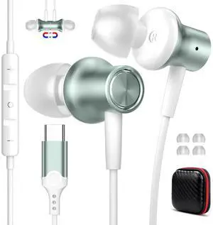 AIAUXAI USB C Earbuds Wired Headphones for iPhone 17 16 Pro Max 16e Plus | for Samsung S26 Ultra S25 S24 A16 A17 A57 Headphone Wired,Corded EarBuds Type C Earphones Wth Microphone for iPad 11th,Green AIAUXAI USB C Earbuds Wired Headphones for iPhone 17 16 Pro Max 16e Plus | for Samsung S26 Ultra S25 S24 A16 A17 A57 Headphone Wired,Corded EarBuds Type C Earphones Wth Microphone for iPad 11th,Green