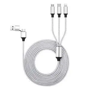 Derwav 3 in 2 Multi Charging Cable,10FT/3M Braided Chargers for All Devices,Multiple USB-C Charger Cable Adapter with USB A/C to Light-ning/USB C/Micro USB Port for iP17/16/15/14/Tablets/PS/CarPlay Derwav 3 in 2 Multi Charging Cable,10FT/3M Braided Chargers for All Devices,Multiple USB-C Charger Cable Adapter with USB A/C to Light-ning/USB C/Micro USB Port for iP17/16/15/14/Tablets/PS/CarPlay
