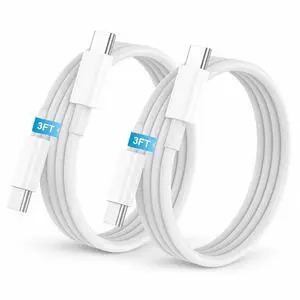 LDHTY USB C to USB C Cable, 60W USBC Fast Charging Cord, 2-Pack 3FT | For iPhone 17/Pro/Pro Max/17e/Air, Apple 16/15 Series, USBC to Type C Charger Cable for iPad Pro/Air and MacBook LDHTY USB C to USB C Cable, 60W USBC Fast Charging Cord, 2-Pack 3FT | For iPhone 17/Pro/Pro Max/17e/Air, Apple 16/15 Series, USBC to Type C Charger Cable for iPad Pro/Air and MacBook