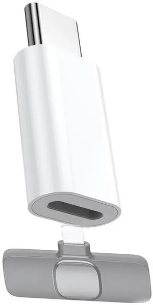 Type C to Lightning Microphone Adapter, USB C Male to Lightning Female Converter for Wireless Lavalier Microphone to your phone, Not for Headphone and Data, also Can charge for iPhone17/ 16 Series etc Type C to Lightning Microphone Adapter, USB C Male to Lightning Female Converter for Wireless Lavalier Microphone to your phone, Not for Headphone and Data, also Can charge for iPhone17/ 16 Series etc
