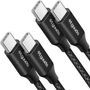 etguuds USB C to USB C Cable 3ft, 2-Pack 60W C to C Cable Fast Charging | for iPhone 17 16 15 Pro Max Plus Air, Samsung Galaxy S26 S25 S24 S23, USBC iPad MacBook Charger Cord Type C, Pixel, Black etguuds USB C to USB C Cable 3ft, 2-Pack 60W C to C Cable Fast Charging | for iPhone 17 16 15 Pro Max Plus Air, Samsung Galaxy S26 S25 S24 S23, USBC iPad MacBook Charger Cord Type C, Pixel, Black