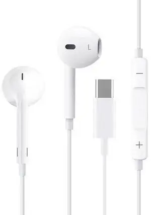 USB C Wired Earbuds, Headphones with Built-in Microphone, Wired Headphones with Volume Control and Noise Isolating Fit for Smartphones, Corded Earphones for Travel, Work, and Home Use, White USB C Wired Earbuds, Headphones with Built-in Microphone, Wired Headphones with Volume Control and Noise Isolating Fit for Smartphones, Corded Earphones for Travel, Work, and Home Use, White