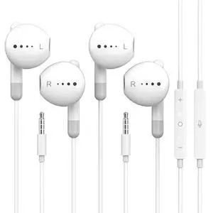 Fidioto 2Pack Wired Earbuds with Microphone, 4.0Ft Length Wired in-Ear Headphones, 3.5mm Jack Wired Earphones Compatible with Mobile Phones / MP3 / Computers/IPads/Tablets, etc Fidioto 2Pack Wired Earbuds with Microphone, 4.0Ft Length Wired in-Ear Headphones, 3.5mm Jack Wired Earphones Compatible with Mobile Phones / MP3 / Computers/IPads/Tablets, etc