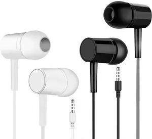 2 Pack Wired in-Ear Headphones with Microphone, 3.5mm Plug Earbuds, Noise Isolating, Anti-Drop Headphones Ergonomic Comfort Fit, Clear Call, Durable Cord, Compatible with Tablet 2 Pack Wired in-Ear Headphones with Microphone, 3.5mm Plug Earbuds, Noise Isolating, Anti-Drop Headphones Ergonomic Comfort Fit, Clear Call, Durable Cord, Compatible with Tablet