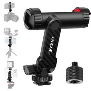 YZNT Phone Tripod Mount, Universal Smartphone Holder with 2 Cold Shoe Mount Adapter and 1/4" Standard Screw Thread, 360°Rotation & 180°Tilt Phone Clamp Compatible with iPhone & Android for Photography YZNT Phone Tripod Mount, Universal Smartphone Holder with 2 Cold Shoe Mount Adapter and 1/4" Standard Screw Thread, 360°Rotation & 180°Tilt Phone Clamp Compatible with iPhone & Android for Photography