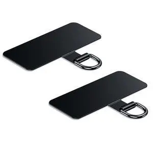 Phone Lanyard Tab, Heavy Duty Tether Tab for iPhone & Android, Metal Lanyard Patch & Strap Adapter, 44lbs Load Capacity, Universal Phone Case Insert for Strap & Charm (Black+Black) Phone Lanyard Tab, Heavy Duty Tether Tab for iPhone & Android, Metal Lanyard Patch & Strap Adapter, 44lbs Load Capacity, Universal Phone Case Insert for Strap & Charm (Black+Black)