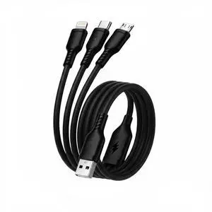 TECH NEST 3 in 1 Charger - Multi Charging Cable with USB C, Lightning USB - Multi Charger Cable Fast Charging for iPhone, Android, Type C Devices - 1.5 Meter TECH NEST 3 in 1 Charger - Multi Charging Cable with USB C, Lightning USB - Multi Charger Cable Fast Charging for iPhone, Android, Type C Devices - 1.5 Meter