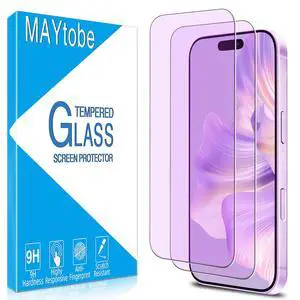 MAYtobe [2-Pack Screen Protector for iPhone 17 Eye Care Tempered Glass | Blue Light Blocking, No Bubbles, Anti Scratch, Easy to Install MAYtobe [2-Pack Screen Protector for iPhone 17 Eye Care Tempered Glass | Blue Light Blocking, No Bubbles, Anti Scratch, Easy to Install