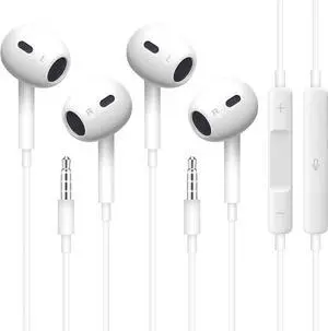 Sanluba Headphones Earphones Wired with 3.5mm Plug, Wired Ear Buds with Built-in Remote to Control Music, Phone Calls, and Volume, Microphone Compatible with iPhone/Android/Laptop/PC(2 Pack) Sanluba Headphones Earphones Wired with 3.5mm Plug, Wired Ear Buds with Built-in Remote to Control Music, Phone Calls, and Volume, Microphone Compatible with iPhone/Android/Laptop/PC(2 Pack)