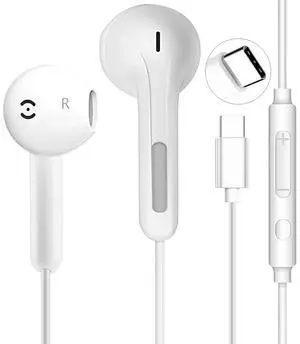 USB C Headphones for iPhone 16/15 Pro Max/Plus, Wired Earbuds with Mic & Volume Control, HiFi Stereo Noise Cancelling Type C Earphones Wired for iPad Pro, Samsung Galaxy S23/S22/S21/S20/Ultra More USB C Headphones for iPhone 16/15 Pro Max/Plus, Wired Earbuds with Mic & Volume Control, HiFi Stereo Noise Cancelling Type C Earphones Wired for iPad Pro, Samsung Galaxy S23/S22/S21/S20/Ultra More