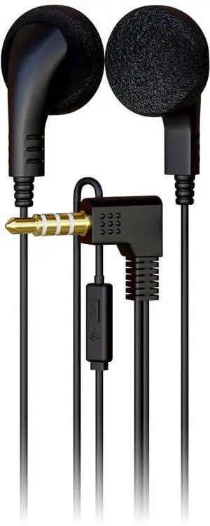 Bulktech 1 Pack Wired in-Ear Earphone Headphones with Microphone, Remote Controller, 3.5mm Connector and Sponge Covers, Black Bulktech 1 Pack Wired in-Ear Earphone Headphones with Microphone, Remote Controller, 3.5mm Connector and Sponge Covers, Black