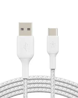 Belkin USB A to USB C 15W Braided Cable 3.3ft iPhone Charger Cord | iPhone 17/16/15, Samsung Galaxy S26, Google Pixel 10, iPad, AirPods, Nintendo Switch 2, Steam Deck, CarPlay, car charger cord Belkin USB A to USB C 15W Braided Cable 3.3ft iPhone Charger Cord | iPhone 17/16/15, Samsung Galaxy S26, Google Pixel 10, iPad, AirPods, Nintendo Switch 2, Steam Deck, CarPlay, car charger cord