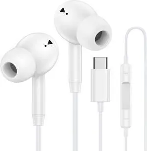 USB C Wired Earbuds,USB C Headphones Wired with Microphone for iPhone 17/16/15 Pro Max Plus, Type C in-Ear Earphones, HiFi Stereo, No Latency, Comfortable for All-Day Use, for Android USB C Wired Earbuds,USB C Headphones Wired with Microphone for iPhone 17/16/15 Pro Max Plus, Type C in-Ear Earphones, HiFi Stereo, No Latency, Comfortable for All-Day Use, for Android