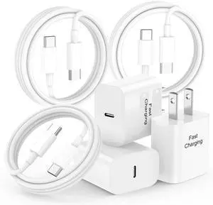 iPhone Charger Fast Charging 20W 3-Pack iPhone 17 Charger & 6FT USB C Cable | iPhone 17 Charger for Home, Office & Travel, USB C Charger Compatible with iPhone 17/16/15,Galaxy and All Type-C Devices iPhone Charger Fast Charging 20W 3-Pack iPhone 17 Charger & 6FT USB C Cable | iPhone 17 Charger for Home, Office & Travel, USB C Charger Compatible with iPhone 17/16/15,Galaxy and All Type-C Devices
