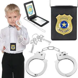 IVENRXIU Police Toys with Police Badge and Metal Handcuff for Kids Ages 3-8 | Kids Policeman Pretend Play Toys, Detective Cop Spy FBI Agent Cosplay Accessories,Halloween Christmas Party Birthday Gifts IVENRXIU Police Toys with Police Badge and Metal Handcuff for Kids Ages 3-8 | Kids Policeman Pretend Play Toys, Detective Cop Spy FBI Agent Cosplay Accessories,Halloween Christmas Party Birthday Gifts