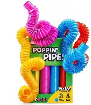 BUNMO Pop Tubes - Sensory Toys - Fidget Toys - Imaginative Play & Stimulating Creative Learning - Hours of Fun for Kids - Tons of Ways to Play - Non-Mouthable Toy 3+ - 4 Pack Large BUNMO Pop Tubes - Sensory Toys - Fidget Toys - Imaginative Play & Stimulating Creative Learning - Hours of Fun for Kids - Tons of Ways to Play - Non-Mouthable Toy 3+ - 4 Pack Large