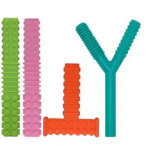 Sensory Chew Toys for Autistic Children, 4 Pack Silicone Chew Tube Teething Sticks Toys for Autism, ADHD, SPD, Chewies with Special Needs, Oral Motor Chewy Tool for Sensory Kids Chewer Sensory Chew Toys for Autistic Children, 4 Pack Silicone Chew Tube Teething Sticks Toys for Autism, ADHD, SPD, Chewies with Special Needs, Oral Motor Chewy Tool for Sensory Kids Chewer