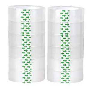 BOMEI PACK 12 Rolls Clear Tape Refills Rolls Each Roll 3/4 x 1000 Inches | All-Purpose Transparent Tape Refills for Dispenser 1 inch Core for Office, Home, School, Packaging, and Gift Wrapping BOMEI PACK 12 Rolls Clear Tape Refills Rolls Each Roll 3/4 x 1000 Inches | All-Purpose Transparent Tape Refills for Dispenser 1 inch Core for Office, Home, School, Packaging, and Gift Wrapping