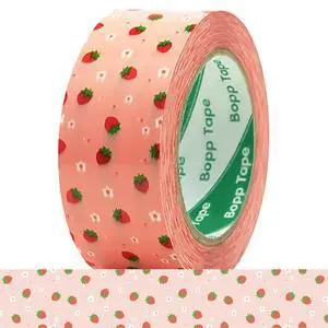 Arvakr Designer Cute Packing Tape, Colorful Printing Shipping Tape, Carton Decorative Tape for Sealing Boxes, Strawberry - Nude, 1.77" x 110 yd Arvakr Designer Cute Packing Tape, Colorful Printing Shipping Tape, Carton Decorative Tape for Sealing Boxes, Strawberry - Nude, 1.77" x 110 yd