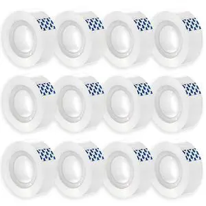 BUOFPK 12 Rolls Clear Tape, Transparent Tape Refills for Dispenser, | 1 Inch Core,3/4 x 1000 Inches per roll,Strong Adhesive for Gift Wrapping, Office, School, Home, Desk Supplies & Crafts BUOFPK 12 Rolls Clear Tape, Transparent Tape Refills for Dispenser, | 1 Inch Core,3/4 x 1000 Inches per roll,Strong Adhesive for Gift Wrapping, Office, School, Home, Desk Supplies & Crafts