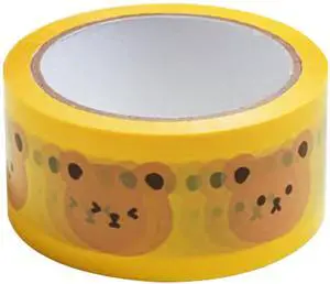 DEAD SKIN Bear Print Packing Tape, Yellow Carton Sealing Tape, 48mm x 40m (W x L) (1.9 in x 131 ft), Decorative Shipping Tape for Boxes DEAD SKIN Bear Print Packing Tape, Yellow Carton Sealing Tape, 48mm x 40m (W x L) (1.9 in x 131 ft), Decorative Shipping Tape for Boxes