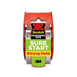 Scotch Sure Start Shipping Packaging Tape, 1.88"x 22.2 yd, Designed for Packing, Shipping and Mailing, Quiet Unwind, No Splitting or Tearing, 1.5" Core, Clear, 1 Dispensered Roll (145) Scotch Sure Start Shipping Packaging Tape, 1.88"x 22.2 yd, Designed for Packing, Shipping and Mailing, Quiet Unwind, No Splitting or Tearing, 1.5" Core, Clear, 1 Dispensered Roll (145)