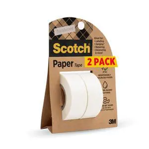 Scotch Paper Tape, 3/4 in x 600 in, 2 Rolls | Writable, Translucent, Recyclable Packaging Scotch Paper Tape, 3/4 in x 600 in, 2 Rolls | Writable, Translucent, Recyclable Packaging
