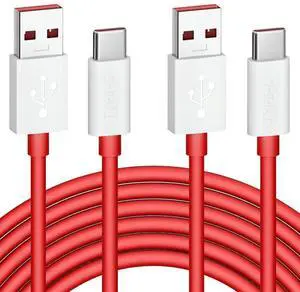 6FT 2Pcs USB-C Charging Cable for OnePlus 8 Pro 7 6 5T Data Syncing | 100W 80W 65W Fast Charger for Supervooc/Warp/Dash-Charging Cable USB Type-C Cable for OnePlus 15R 13R 12 12R Open 11 10, Red 6FT 2Pcs USB-C Charging Cable for OnePlus 8 Pro 7 6 5T Data Syncing | 100W 80W 65W Fast Charger for Supervooc/Warp/Dash-Charging Cable USB Type-C Cable for OnePlus 15R 13R 12 12R Open 11 10, Red