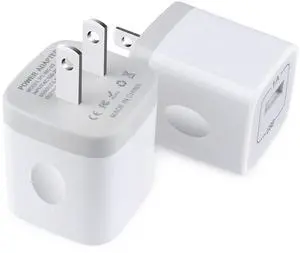 5V 1A USB Power Adapter 2-Pack, 5W USB Wall Charger Block Plug Power Brick | 5 Volt USB-A Charger Box Cube for iPhone 16/15/14/13/12, Galaxy S25/S24/S23, Google Pixel 8/7, Android, Kindle 5V 1A USB Power Adapter 2-Pack, 5W USB Wall Charger Block Plug Power Brick | 5 Volt USB-A Charger Box Cube for iPhone 16/15/14/13/12, Galaxy S25/S24/S23, Google Pixel 8/7, Android, Kindle