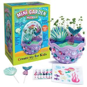 Creativity for Kids Mini Garden: Mermaid Terrarium Kit - Mermaid Gifts for Girls, Crafts and Toys, Stocking Stuffers for Kids (Ages 6+) Creativity for Kids Mini Garden: Mermaid Terrarium Kit - Mermaid Gifts for Girls, Crafts and Toys, Stocking Stuffers for Kids (Ages 6+)