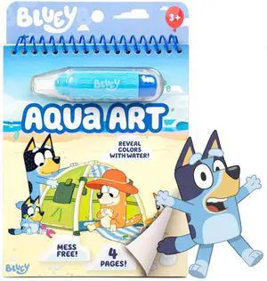 Group USA Bluey Aqua Art - Reusable Water Reveal Activity Pages With Water Pen for No-Mess Drawing and Coloring | Reusable Water Reveal Activity with Activity Pages and Water Pen Group USA Bluey Aqua Art - Reusable Water Reveal Activity Pages With Water Pen for No-Mess Drawing and Coloring | Reusable Water Reveal Activity with Activity Pages and Water Pen