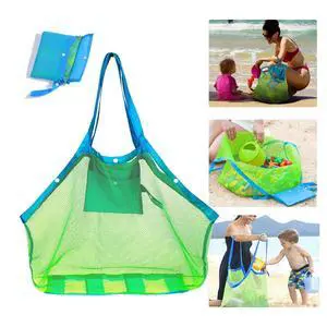 SupMLC Mesh Extra Large Beach Bags and Totes - Holds Toys, Towels, Sand Away - For Children's Toys, Market, Grocery, Picnic SupMLC Mesh Extra Large Beach Bags and Totes - Holds Toys, Towels, Sand Away - For Children's Toys, Market, Grocery, Picnic