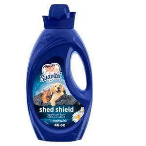 Suavitel Shed Shield Liquid Fabric Softener, Fresh Scent, 46 fl oz | Repels Pet Hair, Fights Cat Urine and Wet Dog Odors, Concentrated Fabric Conditioner, HE Compatible, Long-Lasting Freshness Suavitel Shed Shield Liquid Fabric Softener, Fresh Scent, 46 fl oz | Repels Pet Hair, Fights Cat Urine and Wet Dog Odors, Concentrated Fabric Conditioner, HE Compatible, Long-Lasting Freshness