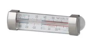 Taylor Large Tube Analog Refrigerator and Freezer Kitchen Thermometer with Suction Cups, Temperature Monitor for Fridge or Freezer, Easy to Read Taylor Large Tube Analog Refrigerator and Freezer Kitchen Thermometer with Suction Cups, Temperature Monitor for Fridge or Freezer, Easy to Read