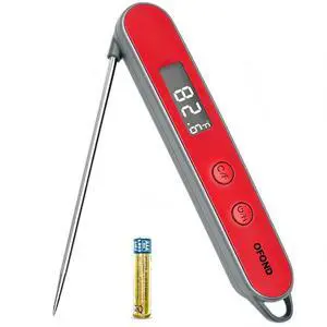 OFOND Instand Read Digital Food Thermometer for Grill Meat BBQ Steak | Fast Response Battery Powered Foldable probe ,Large Backlit LCD Screen,Magnetic with Hook, Kitchen Cooking Must-have OFOND Instand Read Digital Food Thermometer for Grill Meat BBQ Steak | Fast Response Battery Powered Foldable probe ,Large Backlit LCD Screen,Magnetic with Hook, Kitchen Cooking Must-have