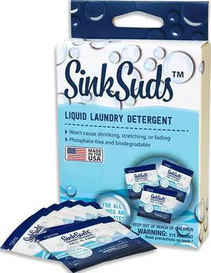 Laundry Detergent, Travel Size Liquid Soap, TSA Compliant, Safe For All Fabrics, 8 Packets (Packaging May Vary) Laundry Detergent, Travel Size Liquid Soap, TSA Compliant, Safe For All Fabrics, 8 Packets (Packaging May Vary)