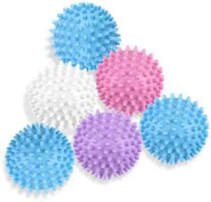 6 Pcs Dryer Balls Laundry Reusable, Soften Fabrics, Reduce Static & Wrinkle | 2.4 Inch, Fabric Softener Alternatives, Faster Drying for Clothes, Towels, Blankets and Bedding 6 Pcs Dryer Balls Laundry Reusable, Soften Fabrics, Reduce Static & Wrinkle | 2.4 Inch, Fabric Softener Alternatives, Faster Drying for Clothes, Towels, Blankets and Bedding