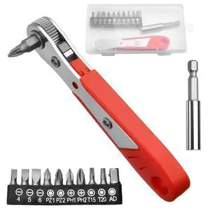 LEONTOOL 12in1 Right Angle Screwdriver Mini Ratchet Set Low Profile High Torque 36-Tooth Reversible Ratchet Wrench with Magnetic Bits 90 Degree Offset Screwdriver for Tight Spaces, DIY/Home/Car Repair LEONTOOL 12in1 Right Angle Screwdriver Mini Ratchet Set Low Profile High Torque 36-Tooth Reversible Ratchet Wrench with Magnetic Bits 90 Degree Offset Screwdriver for Tight Spaces, DIY/Home/Car Repair