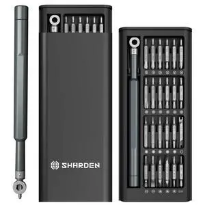 SHARDEN Precision Screwdriver Set for Electronic Repair 60 in 1 | Small Screwdriver Set, Magnetic Repair Tool Kit for Laptop, iPhone, Cell Phone, PC, MacBook, Computer, PS5, Glasses, Watch SHARDEN Precision Screwdriver Set for Electronic Repair 60 in 1 | Small Screwdriver Set, Magnetic Repair Tool Kit for Laptop, iPhone, Cell Phone, PC, MacBook, Computer, PS5, Glasses, Watch