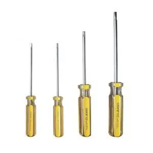Square Head Screwdriver Set4 Pack in the Following Sizes:SQ0 SQ1 SQ2 SQ3Magnetic Screwdriver for Home Repair and DIY Projects .Yellow Square Head Screwdriver Set4 Pack in the Following Sizes:SQ0 SQ1 SQ2 SQ3Magnetic Screwdriver for Home Repair and DIY Projects .Yellow