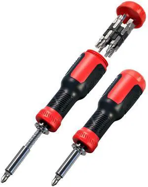 Multiuse Screwdriver 13-in-1 with Adjustable Shaft | All in One Screwdriver Set with Phillips, Flathead, Hex, Torx Security, Robertson/Square and 1/4 Nut Driver/Bit Holder Multiuse Screwdriver 13-in-1 with Adjustable Shaft | All in One Screwdriver Set with Phillips, Flathead, Hex, Torx Security, Robertson/Square and 1/4 Nut Driver/Bit Holder